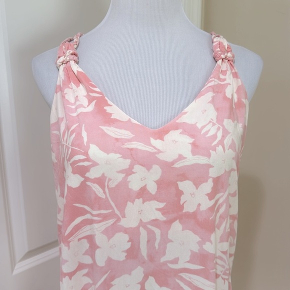 L Space Nicola Pink And White Floral Paradise Blooms Swim Cover Up Dress Small - Picture 5 of 11